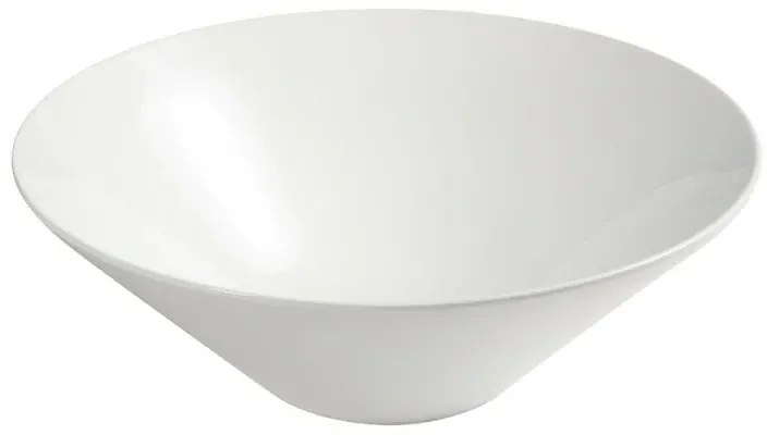 Lavabo da appoggio slim 40,5 cm bianco lucido in ceramica Paras