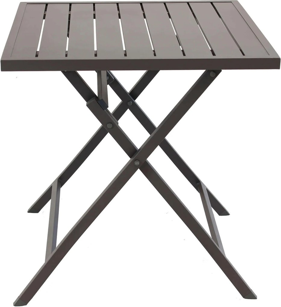 ABELUS - set tavolo in alluminio cm 70 x 70 x 73 h con 2 sedie Abelus