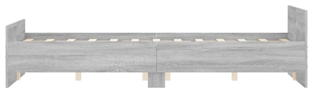 Giroletto con testiera e pediera grigio sonoma 135x190 cm