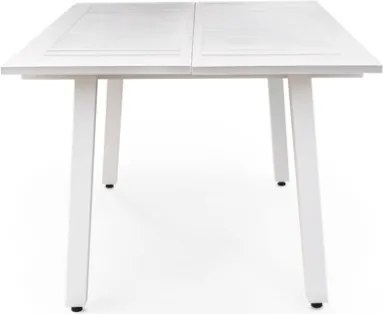 Tavolo In Alluminio Quadrato Da Esterno 145x100-145 Cm Bianco