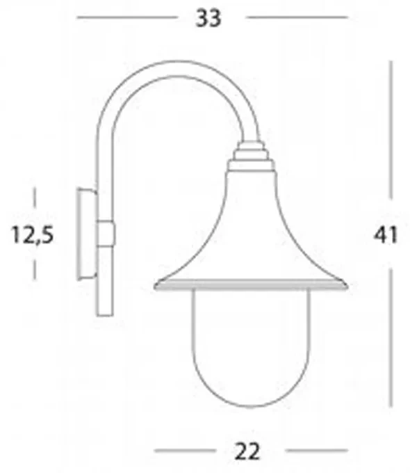 Applique Da Esterno Contemporanea Zoe Termoplastica E Nero 1 Luce E27