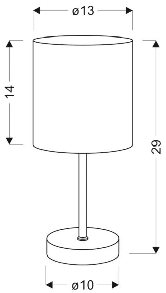 Lampada da tavolo EMILY 1xE14/40W/230V color crema/cromo lucido