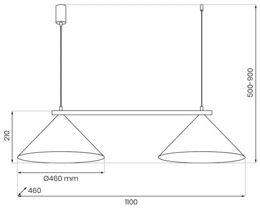 Lampadario a sospensione CAPITAL 2xGX53/15W/230V beige