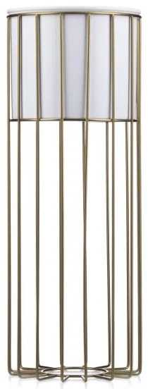 Vaso da fiori in metallo LOFT 55x20 cm oro/bianco