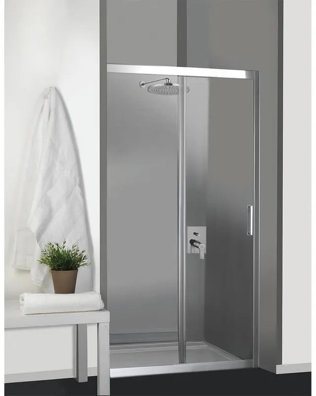 Porta doccia scorrevole Futura, L 120 cm x H 190 cm x SP 6 mm, profilo cromo