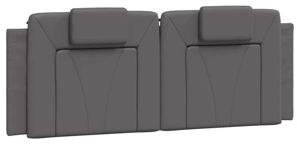 Cuscino testiera grigio 120 cm in similpelle