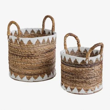 Set di 2 Cestini Luiten NATURAL - Sklum