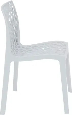 Sedia Gruvyer Per Cucina Bar Casa Impilabile Senza Braccioli Bianca Grandsoleil