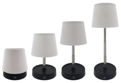 Lampada da tavolo LED dimmerabile touch 3W 5V USB 800mAh bianca