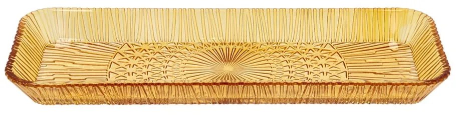 Piatto da portata in vetro arancione 14x38 cm Kusintha - Bitz