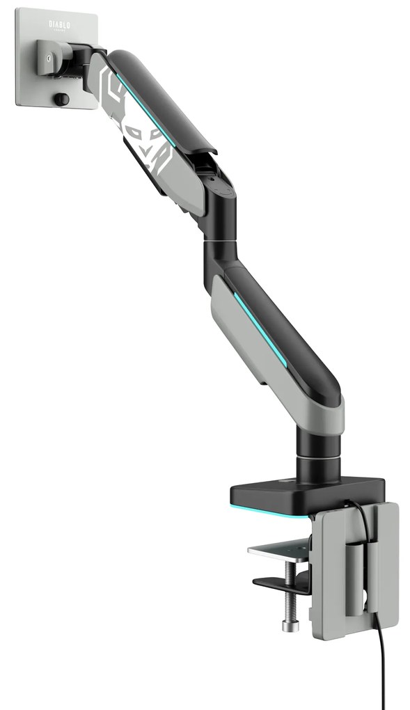 Supporto per monitor da 49" grigio-nero con LED RGB X-ARM