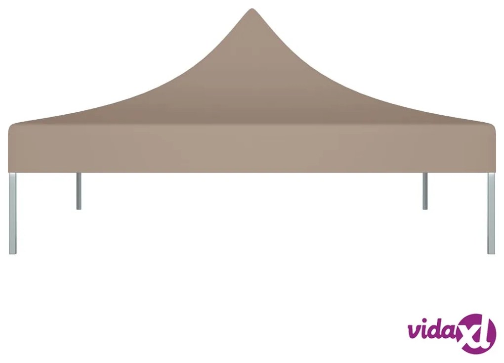 vidaXL Tetto per Tendone per Feste 3x3 m Grigio Talpa 270 g/m²