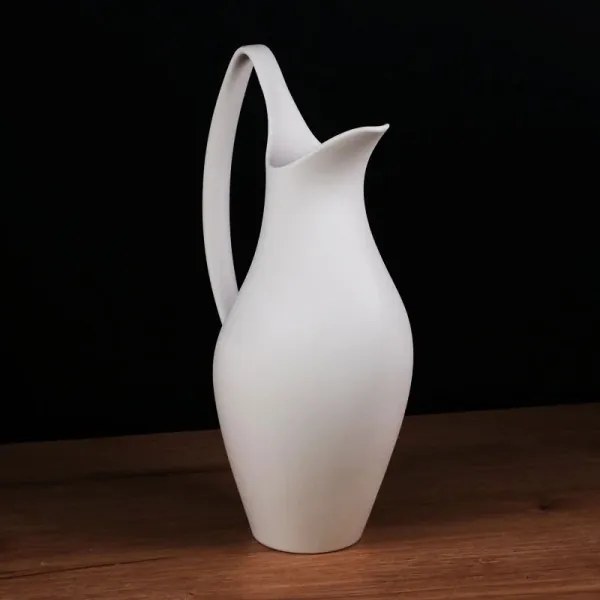 Vaso in ceramica bianco 33x17x19 cm