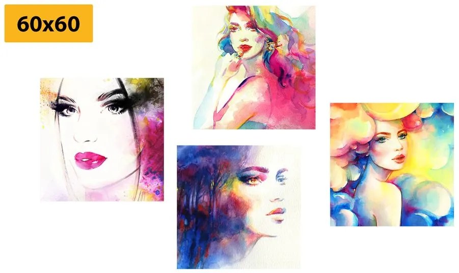 Set di quadri – Eleganza femminile a colori