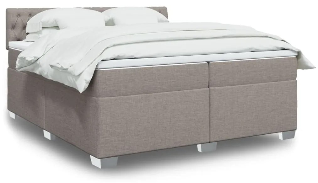 Giroletto A Molle Con Materasso Tortora 200x200 Cm İn Tessuto /