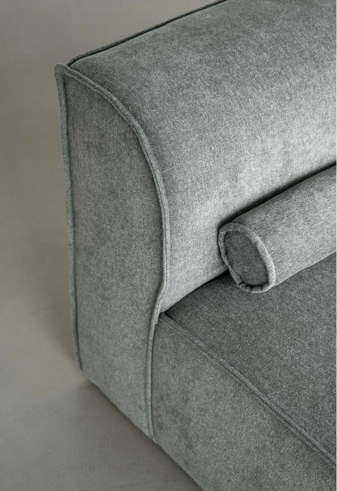 Divano componibile verde (con penisola a destra) Flex Felix – Miuform