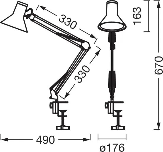 Osram - LED lampada da scrivania dimmerabile con morsetto OFFICE LINE LED/9W/230V 3000K nera