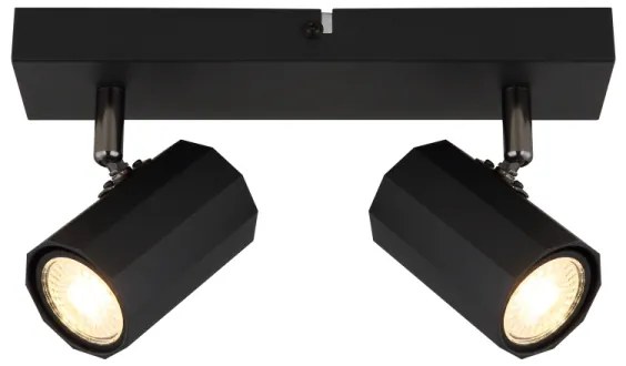 Globo 57918-2B - Faretto JAMES 2xGU10/25W/230V nero