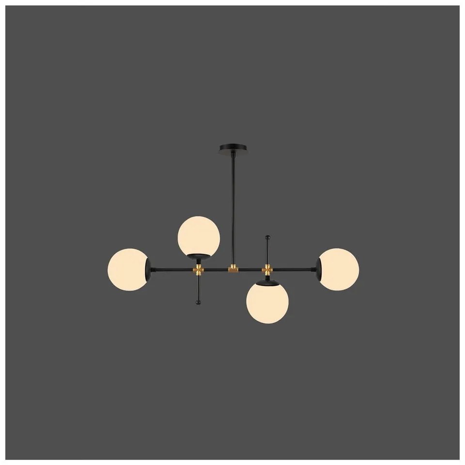 Apparecchio a sospensione nero, altezza 57 cm Kruva - Squid Lighting