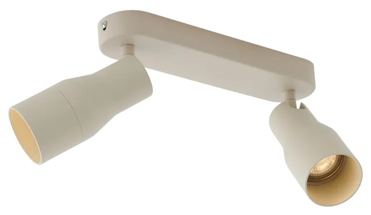 Faretto da soffitto rotondo beige GU10 50mm 2 luci - Stanley