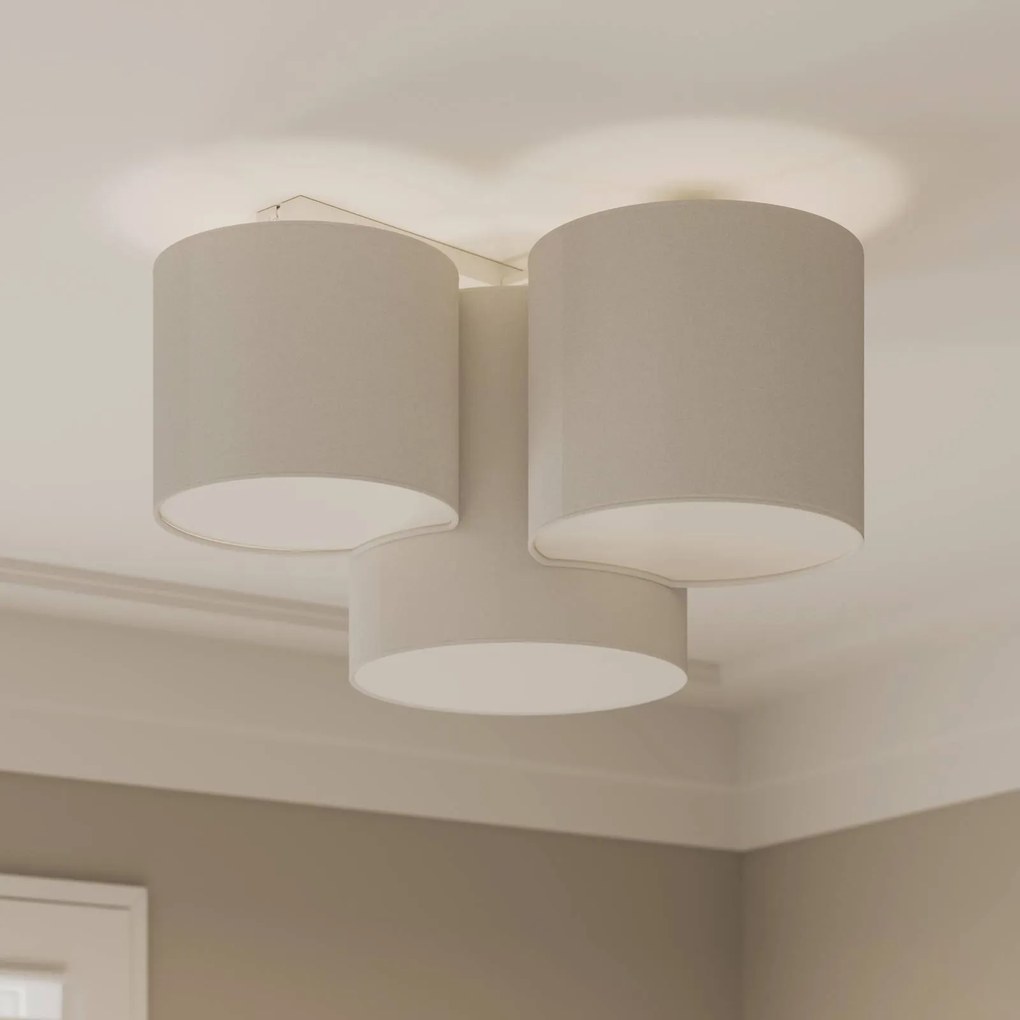 TK Lighting Plafoniera Mona a 3 luci, bianco