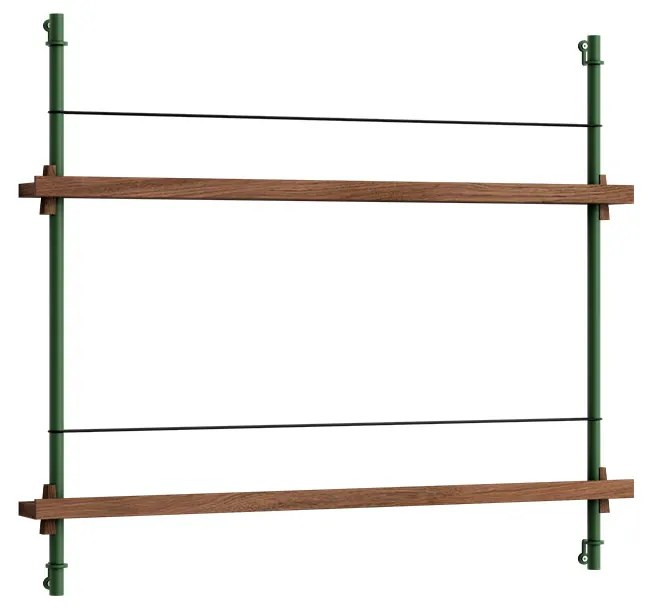 Moebe - Magazine Shelving Smoked Oak/Pine Green Moebe