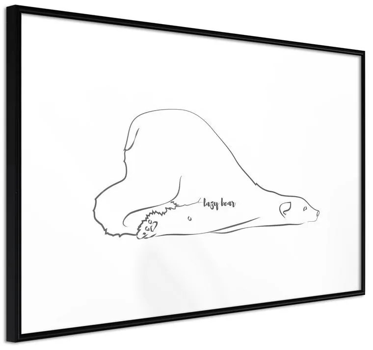 Poster  Resting Polar Bear  Cornice Quadri Cornice nera, Larghezza x Altezza Home decor 30x20