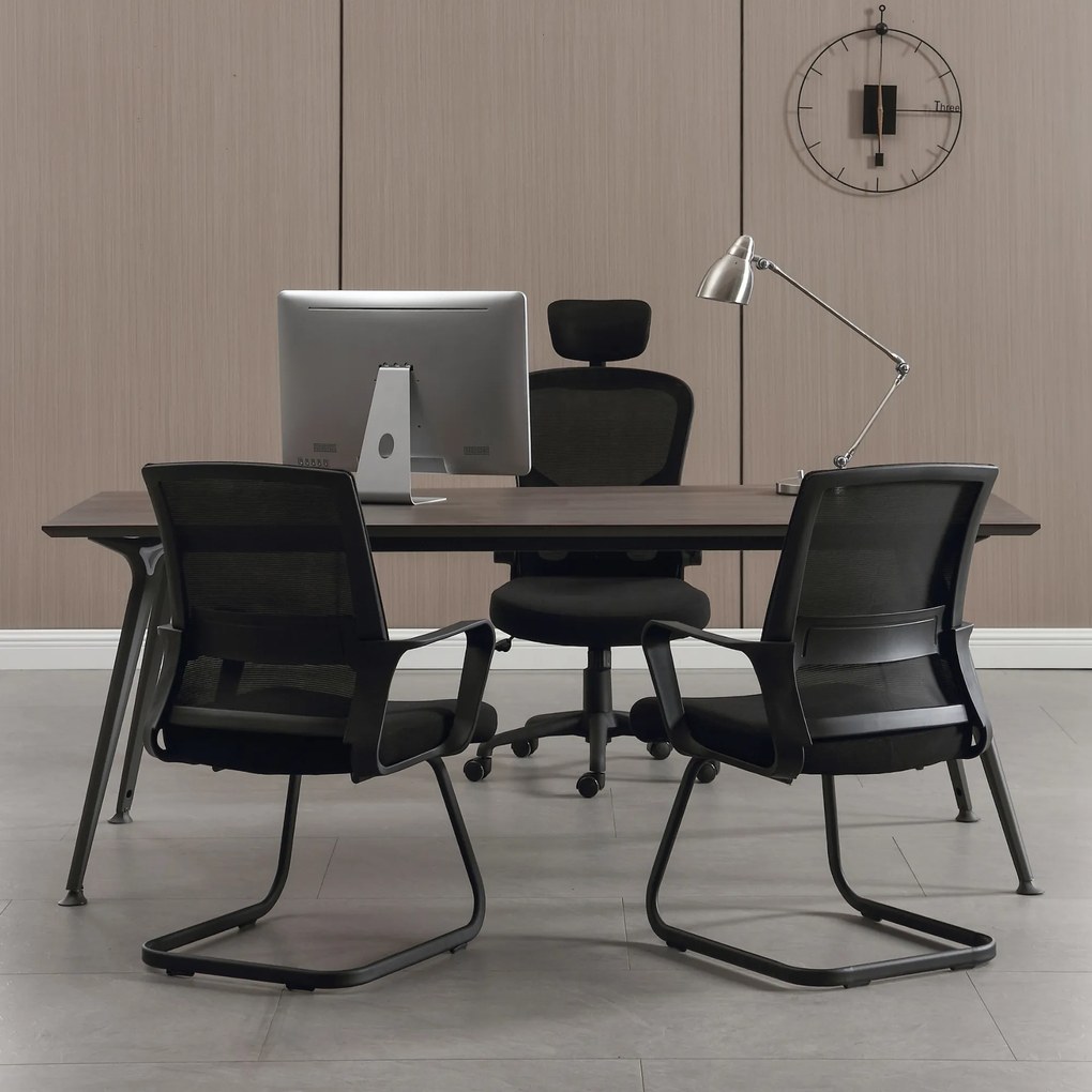 Set 2 Sedie Ufficio Ospiti per Riunioni Conferenza Sala d'attesa Visitatori