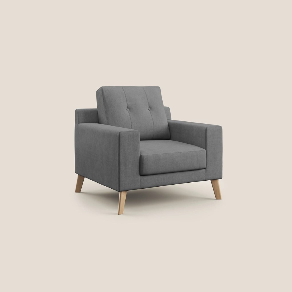 Danish poltroncina in tessuto morbido impermeabile T02 grigio