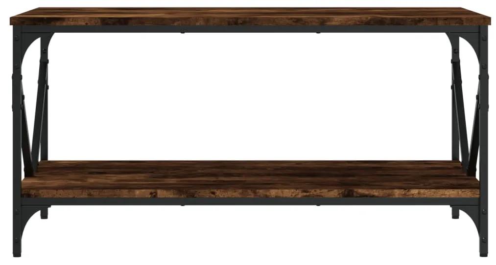 Tavolino da salotto rovere fumo 90x50x45cm in legno multistrato