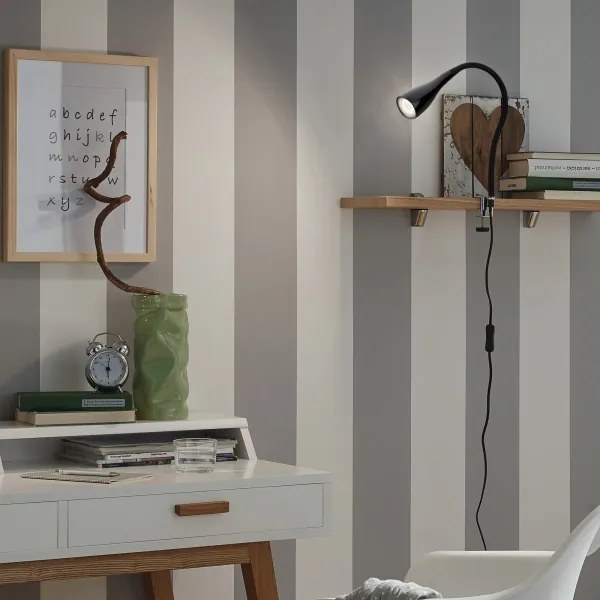 Lampada con clip 1xGU10/3W/230V nera