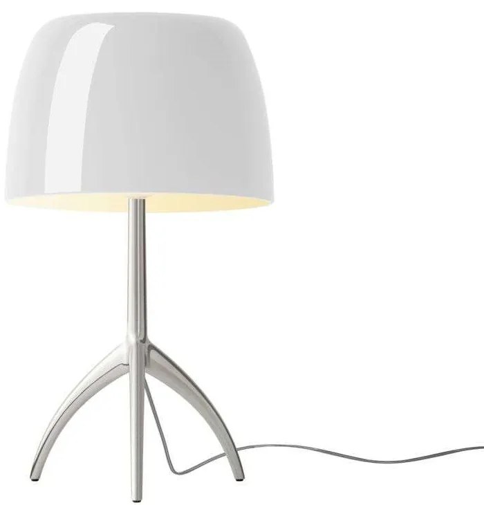 Foscarini - Lumiere Grande Lampada da Tavolo E27 Alu/Bianco Dimmerabile Foscarini