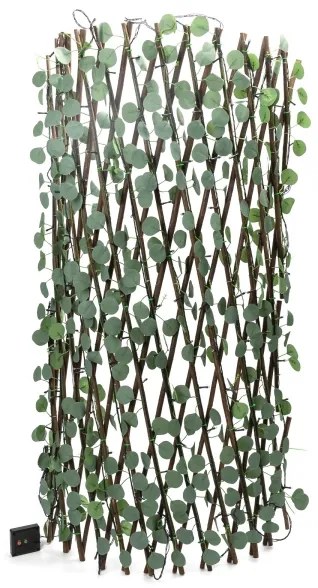 Aigostar - Catena LED solare 148xLED/2x1,2m IP65 bianco caldo eucalipto