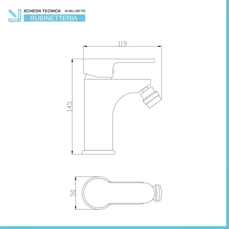 Set miscelatori cromati lavabo bidet e vasca con kit doccia Paco