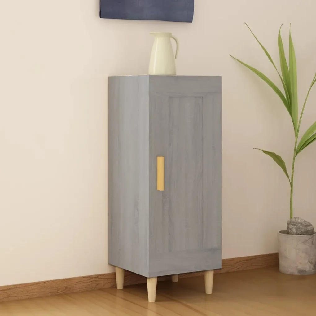 Credenza grigio sonoma 34,5x34x90 cm in legno multistrato