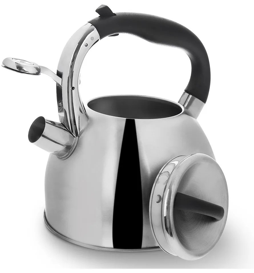 Teiera in acciaio inox con fischietto incernierato Darek, 2,7 l - Orion