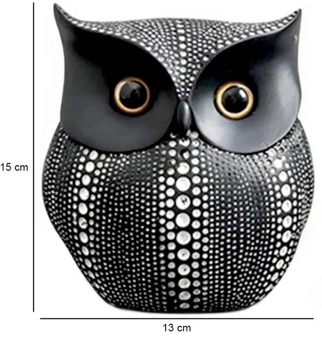 Decorazione da tavolo 15 cm nera