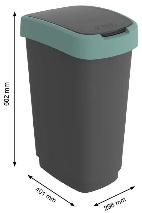 Bidone per rifiuti in plastica riciclata 50 L Twist - Rotho