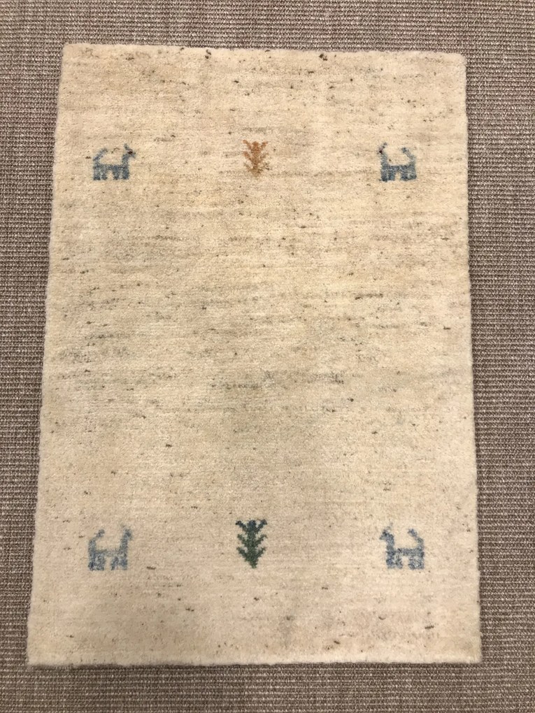 Gabbeh Tappeto 60 x 80 Beige (Iran) Annodato A Mano
