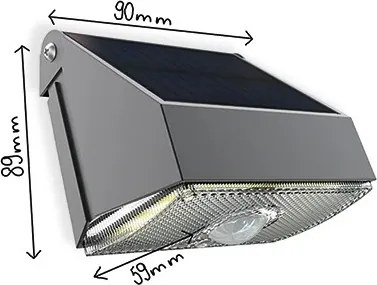 Viking - Lampada da parete solare a LED con sensore LED/3,7V IP54 3000/4000K