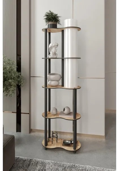 Lampada da terra con ripiani NOTO 1xE27/40W/230V beige/nero