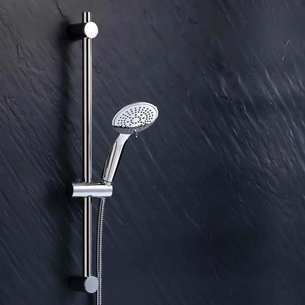 Set per doccia color argento opaco in plastica con doccetta 70 cm Hydro – douceur d'intérieur