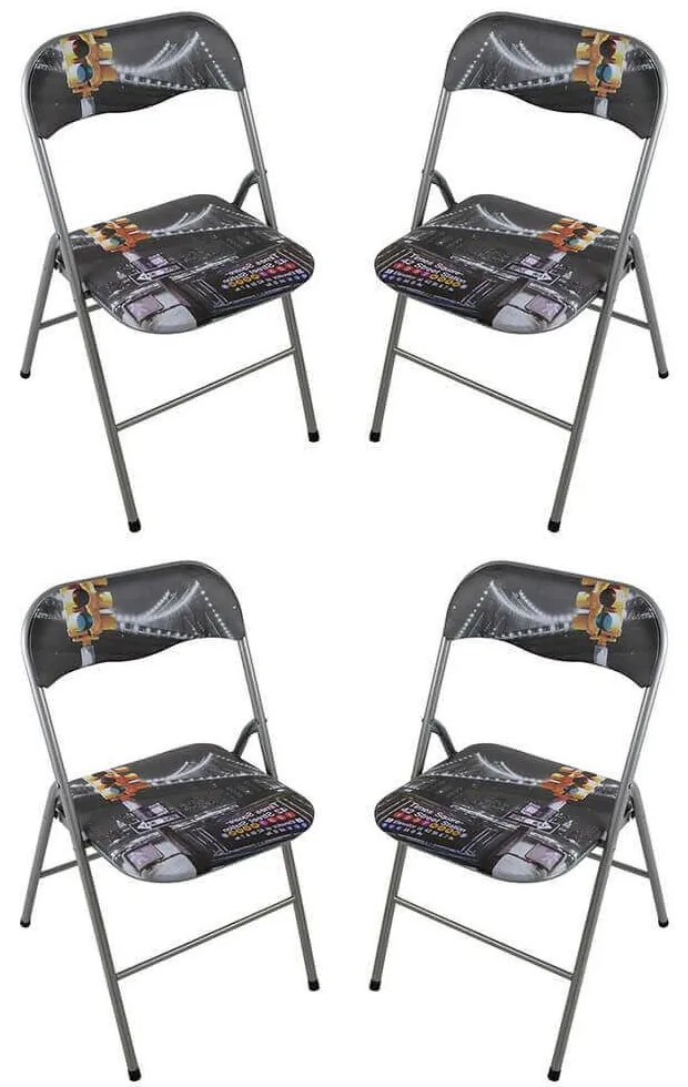 LUCIE - sedia pieghevole salvaspazio set da 4 city