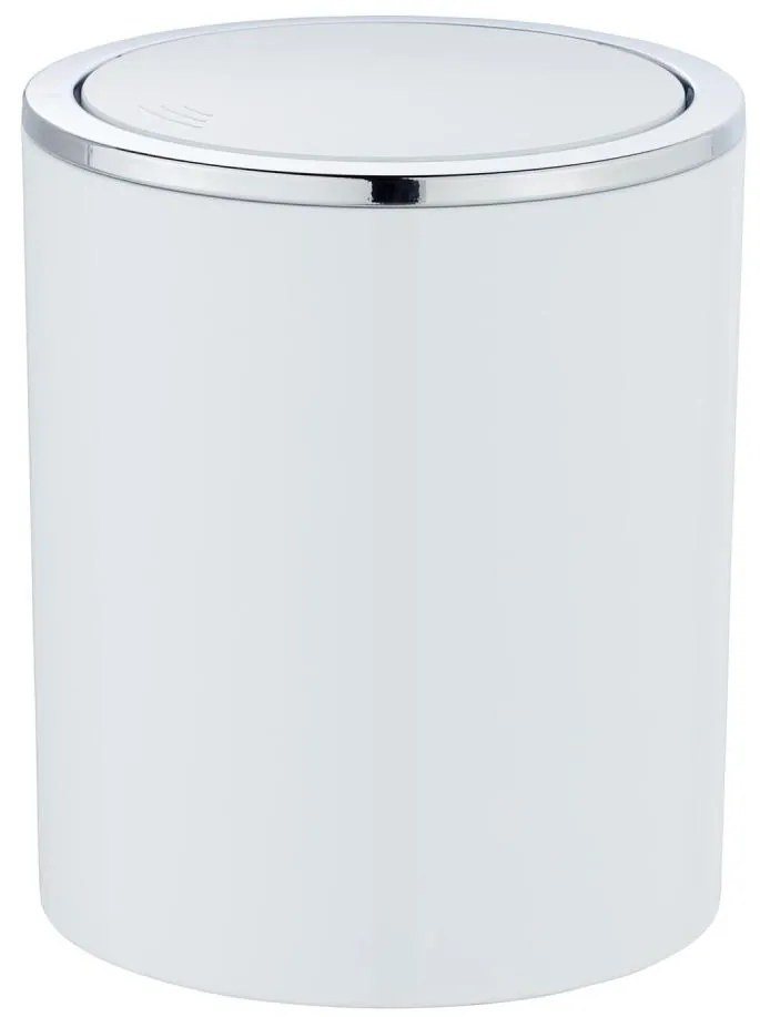 WENKO 23930100 - Cestino INCA 14x16,8 cm bianco/lucido, cromo