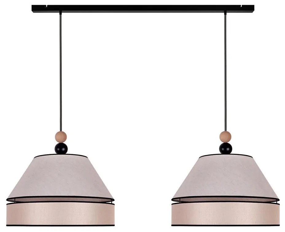 Duolla - Lampadario a sospensione con filo AVIGNON 2xE27/15W/230V beige