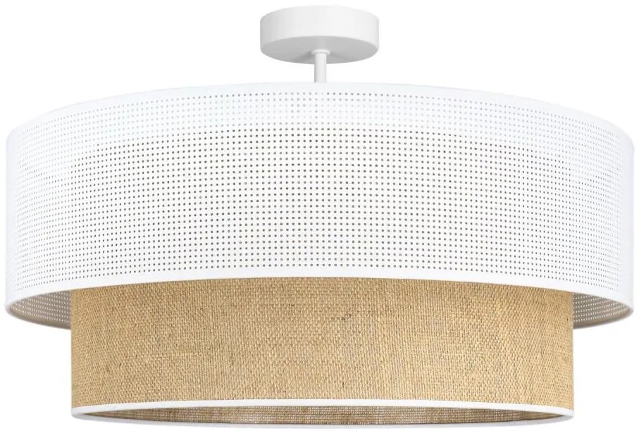 Lampada a plafone BORHO 1xE27/60W/230V bianco/iuta