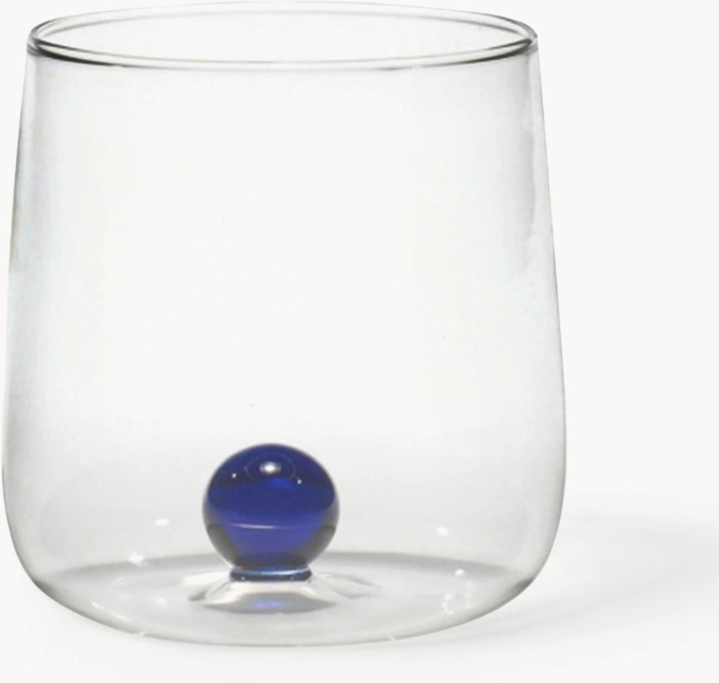 Bicchieri acqua fatti a mano in vetro borosilicato Bilia 6 pz