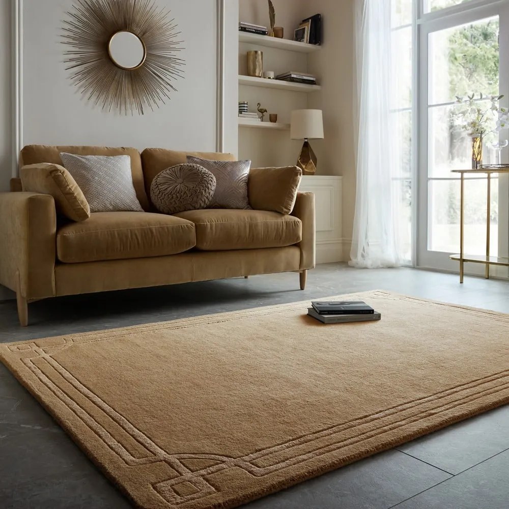 Tappeto color terracotta in lana tessuto a mano 160x230 cm Gatsby – Flair Rugs