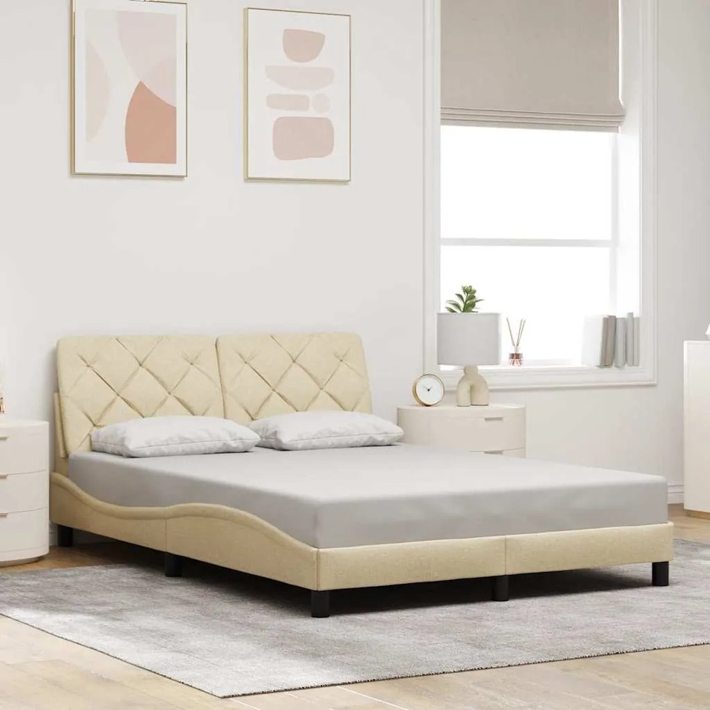 Giroletto Senza Materasso Crema 140x190 Cm İn Tessuto /
