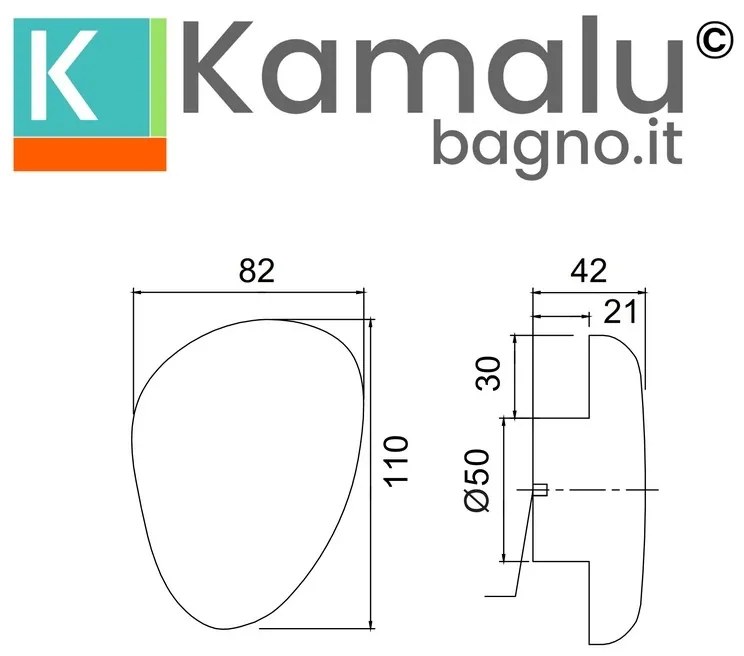 Kamalu - Appendiabiti bagno finitura terrazzo stracciatella | KTER-STR